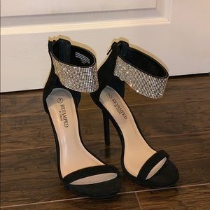 Black heels w/ sparkly cuffs